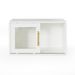 Stackable 24" Cube Storage Organizer With Sliding Door, Small Open Bookcase, White Wood Cubes Organizer Shelves For Small Space, Living Room, Bedroom, Nursery, Apartment, Dorm_maomaolike.com