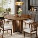 (old Sku: S05790297) Round Dining Table, Farmhouse Kitchen Table For 4 People_maomaolike.com
