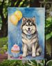 Alaskan Malamute Happy Birthday Garden Flag Mailbox Flag Decorative Yard Flag Banner Outside Patio Artwork Yard Flower Beds, Garden Size, Multicolor_maomaolike.com