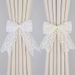 Lace Bow Tiebacks Light Luxury French Curtain Drawstring Buckle Korean Style No-Drill Beautiful Sheer Tie Rope_maomaolike.com