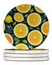 Colorful Lemons Large Sandstone Coasters Pack Of 4 Absorbent Round Coasters Decor Gifts For Men Or Women, 4 In, Multicolor_maomaolike.com