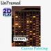 Urban Night High-Rise Painting Poster, Dimly Lit Apartment Building Scene Poster, Vintage Music-themed Wall Decor Suitable For Living Room, Music_maomaolike.com