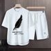Men's Clothing 2024 Waffle Casual Summer Suit Men's Loose Teen Short sleeved T shirt Shorts Handsome Two piece Suit_maomaolike.com