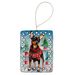 Miniature Pinscher Christmas Porcelain Ornament Christmas Tree Hanging Decorations For Home Christmas Holiday, Rectangle, Gift, Multicolor_maomaolike.com