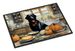 Black Lab Fall Kitchen Pumpkins Doormat Front Door Mat Indoor Outdoor Rugs For Entryway, Non Slip Washable Low Pile, 24H X 36W_maomaolike.com