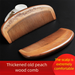 Black Ebony Sandalwood Anti-Static Natural Long Women Massage Hair Loss Prevention Peach Wood Comb Portable Home Use_maomaolike.com