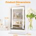 Vanity Mirror With Lights,3 Lighting Colors Dimmable Brightness Smart Touch Control 10X Magnifying Mirror 360°Rotation LED Lighted Makeup Mirror For Desk Bedroom Dressing Room_maomaolike.com