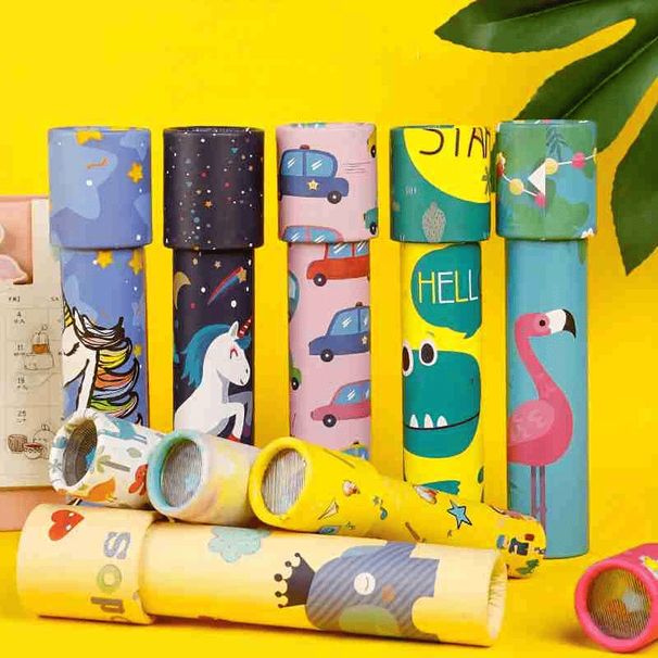 Classic Kaleidoscopes Educational Toys Return Gifts Paper Tumble Tube Prism Lens Old Fashioned Vintage Toys Party Favor Valentines Gift For Kids Stock Stuffer, Random Style_maomaolike.com