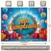 Spanish Happy Birthday Party Banner - Feliz Cumpleaños Design, 2D Flat Polyester Backdrop With Balloons, Gifts, Photo Props, Party Decor_maomaolike.com