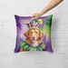 Nova Scotia Duck Tolling Retriever King Of Mardi Gras Throw Pillow Machine Washable, Indoor Outdoor Decorative Pillow For Couch, Bed Or Patio, 18Hx18W_maomaolike.com
