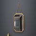 Wrought Iron Square Wall Mirror For The Bathroom, Washroom, And Dorm; Wall-mounted Vanity Mirror; Minimalist Makeup Mirror._maomaolike.com
