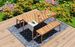 3 Pieces Acacia Wood Table Bench Dining Set For Outdoor & Indoor Furniture With 2 Benches, Picnic Beer Table For Patio, Porch, Garden, Poolside, Natural_maomaolike.com
