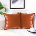 SOGA 45cm Light Luxury Urban Simulated Leather Wide Edge Throw Pillow_maomaolike.com