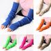 Unisex Warm woolen gloves acrylic long finger sleeves open finger fashion extended knitted sleeves_maomaolike.com