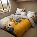 5 Piece Soft All-Season Washed Microfiber And Viscose Comforter Set , With Comforter, Sheet, Pillowcases & Shams, Print, Flowerd, Moisture-Wicking, Silky Soft Texture, Cooling, Breathable, Easy Care_maomaolike.com