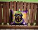 Rottweiler King Of Mardi Gras Throw Pillow Machine Washable, Indoor Outdoor Decorative Pillow For Couch, Bed Or Patio, 14Hx14W_maomaolike.com