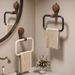 Suction Cup Walnut Wood Vintage Style Household Bathroom Towel Ring No-Drill Wall-Mounted Storage Rack_maomaolike.com