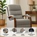 Recliner Chair For Adults, Massage Fabric Small Recliner Home Theater Seating With Lumbar Support, Adjustable Modern Reclining Chair With Padded Seat Backrest For Living Room, Brown_maomaolike.com