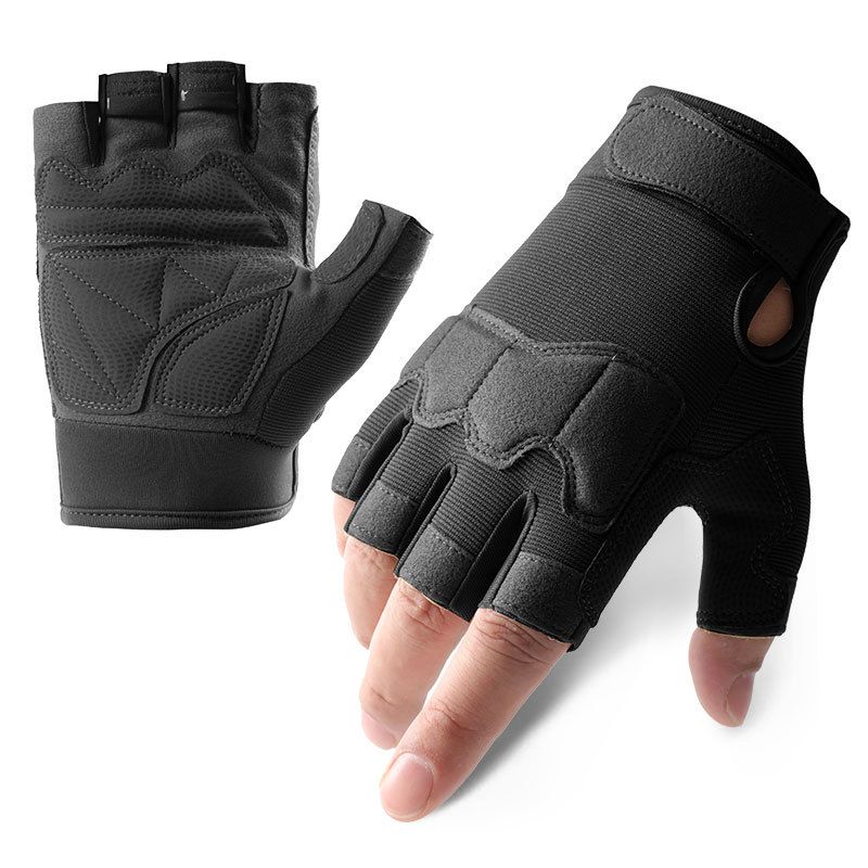 Tactical gloves for men and women 0108 half finger military fans outdoor riding anti cut fighting field training half finger paratrooper gloves_maomaolike.com