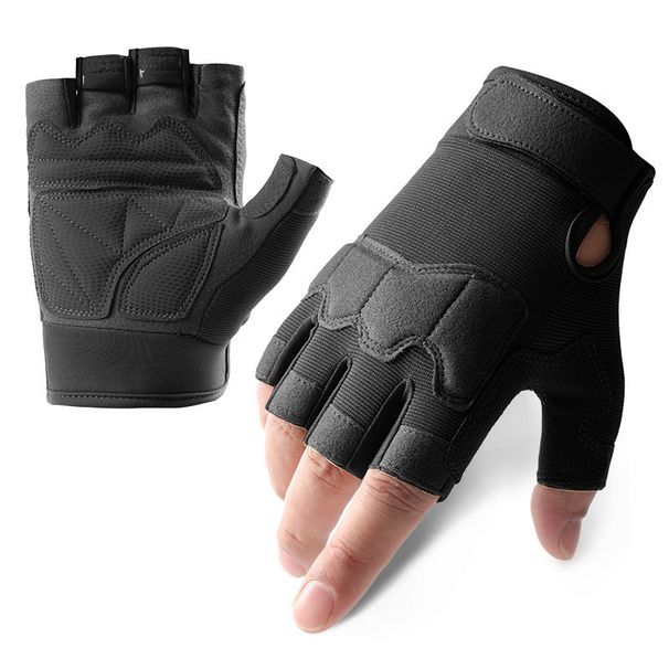 Tactical gloves for men and women 0108 half finger military fans outdoor riding anti cut fighting field training half finger paratrooper gloves_maomaolike.com