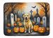 Yellow Labrador Retriever Spooky Halloween Memory Foam Kitchen Mat Machine Washable Anti-Fatigue Mat Cushion Comfort Bath Mat Or Kitchen Rug_maomaolike.com