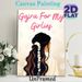 Gajra Themed Painting Poster, Soft-toned Illustrative Poster, Delicate Floral Hair Adornment & Lace Pattern Design, Ideal For Bedroom, Living Room_maomaolike.com