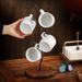 Manufacturers supply cup rack iron paint water cup rack American wooden coffee cup restaurant creative decoration_maomaolike.com