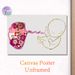 Floral Fetus & Uterus Painting Poster, Delicate Pressed-Flower Botanical Silhouette Poster, Unique Nature-Inspired Artistic Decor For Medical Offices_maomaolike.com