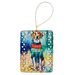 American English Coonhound Christmas Porcelain Ornament Christmas Tree Hanging Decorations For Home Christmas Holiday, Rectangle, Gift, Multicolor_maomaolike.com