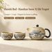 "Cold Mountain Snowy Retreat" Kung Fu Tea Set, Household Ceramic Office Xishi Teapot, One Pot Two Cups Small Set_maomaolike.com