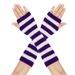 Unisex cosplay party Christmas gloves Bare fingers anime striped sleeves long wool gloves_maomaolike.com