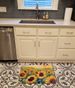 Kansas Sunflowers In Watercolor Memory Foam Kitchen Mat Machine Washable Anti-Fatigue Mat Cushion Comfort Bath Mat Or Kitchen Rug_maomaolike.com