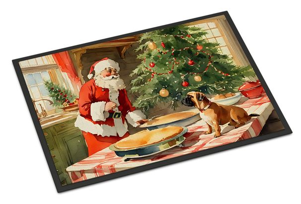 Bullmastiff Christmas Cookies Doormat Front Door Mat Indoor Outdoor Rugs For Entryway, Non Slip Washable Low Pile, 24H X 36W_maomaolike.com