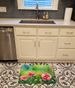 Iowa Wild Prairie Roses In Watercolor Memory Foam Kitchen Mat Machine Washable Anti-Fatigue Mat Cushion Comfort Bath Mat Or Kitchen Rug_maomaolike.com