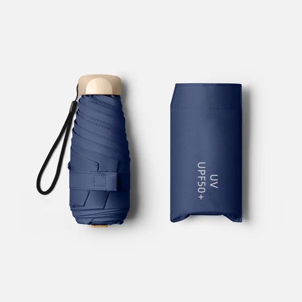 70% Off Mini Small Rain Vinyl Folding Umbrella UV Ultraviolet Protection Sun Shade Pocket Parasol_maomaolike.com