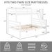 Twin Over Full Bunk Bed With Thick Posts,Wooden Bunk Bed With High Guardrail And Ladder For Kids, Teens, Dorm Rooms, And Guest Rooms,No Box Spring Needed,White_maomaolike.com