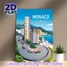 Monaco Grand Prix Painting Poster, Vibrant Flat-illustrated Coastal City & Formula Race Track Scene Poster, Stylish Wall Decor Ideal For Living Rooms_maomaolike.com