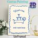 Weenie Dog & Martini Themed Painting Poster, Minimalist Blue Hand-drawn Line Art Poster, Playful Whimsical Decor Idea For Home Bar, Living Room_maomaolike.com