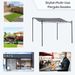 Outsunny 10' X 10' Steel Outdoor Pergola Gazebo, Patio Canopy With Weather-Resistant Fabric And Drainage Holes For Backyard Pool Deck Garden, Gray_maomaolike.com
