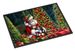 Cavalier Spaniel And Santa Claus Doormat Front Door Mat Indoor Outdoor Rugs For Entryway, Non Slip Washable Low Pile, 24H X 36W_maomaolike.com