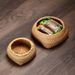 Baby Children's Rice Anti-scald Handmade Craft Bamboo Joint Bowl Household Living Room Chinese Style Dessert Plate_maomaolike.com