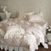 Wholesale French Princess Style 60-Count Lenzing Tencel Four-Piece Summer Bowknot Naked Sleep Double-Sided Cooling 4-Piece Set_maomaolike.com