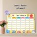 Class Schedule Painting Poster, Cute Cartoon-style Colorful Stationery Pattern Poster, Practical Layout To Organize Daily Classes, Ideal For_maomaolike.com