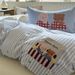 Wholesale INS Girl Heart Cute Cartoon Patchwork Pure Cotton Four-Piece Set Soft All-Cotton Double Layer Gauze 4-Piece Bedding_maomaolike.com