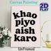 Khao Piyo Aish Karo Typography Painting Poster, Minimalist Bold Retro Text Poster, Warm Life-focused Decor Suitable For Kitchen, Dining Area_maomaolike.com