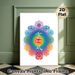 Reiki Chakra Painting Poster, Vibrant Colorful Symmetrical Spiritual Symbol Poster, Serene Spiritual Decor Suitable For Meditation Room, Yoga Studio_maomaolike.com