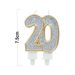 Birthday Candles Cake Numeral Candles Happy Birthday Cake Candles Topper Decoration For Birthday Wedding Anniversary Celebration Supplies (silver,20th)_maomaolike.com