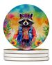Hippie Animal Raccoon Large Sandstone Coasters Pack Of 4 Absorbent Round Coasters Decor Gifts For Men Or Women, 4 In, Multicolor_maomaolike.com