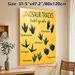 Dinosaur Tracks Painting Poster, Warm Yellow-toned Informative Dinosaur Footprint Field Guide Poster, Educational Design Suitable For Home Study_maomaolike.com