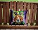 English Foxhound King Of Mardi Gras Throw Pillow Machine Washable, Indoor Outdoor Decorative Pillow For Couch, Bed Or Patio, 14Hx14W_maomaolike.com